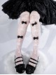 Strawberry Bow Tie Series Summer Bowknot Sweet Lolita Glass-silk Ultra-Thin Stockings