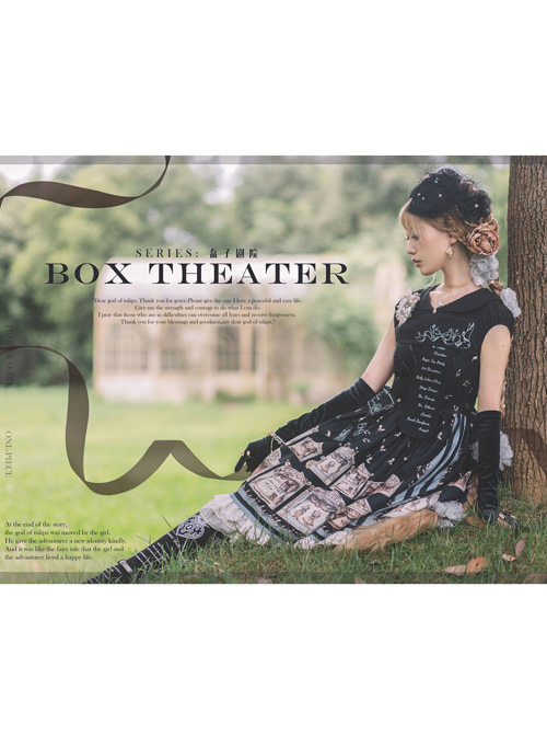 Box Theater Series OP Printing Embroidery Normal Waist Doll Collar Classic Lolita Dress