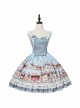 Box Theater Series JSK Printing Embroidery Normal Waist Classic Lolita Sling Dress