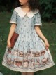 Box Theater Series OP Classical Embroidery A-line Hem Classic Lolita Short Sleeve Dress