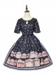 Box Theater Series OP Classical Embroidery A-line Hem Classic Lolita Short Sleeve Dress