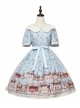 Box Theater Series OP Classical Embroidery A-line Hem Classic Lolita Short Sleeve Dress