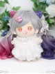 Cotton Doll 20cm Cute Lolita Accessories Little Butterfly Multicolor Gradient Curly Doll Wigs