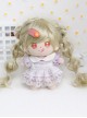 Cotton Doll 20cm Cute Doll Lolita Accessories Light Green Curly Doll Wig