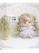 Cotton Doll 20cm Cute Doll Lolita Accessories Light Green Curly Doll Wig