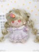 Cotton Doll 20cm Cute Doll Lolita Accessories Light Green Curly Doll Wig