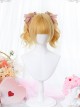 Orange Gold Short Wig Sweet Lolita Wigs With Curly Double Ponytail Clips