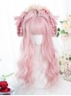 Cute Strawberry Daily Gentle Pink Long Curly Wig Sweet Lolita Wigs