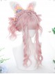 Cute Strawberry Daily Gentle Pink Long Curly Wig Sweet Lolita Wigs