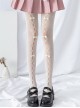 Summer Fishnet Socks Hollow Out Bowknot Pure Color Classic Lolita Pantyhose