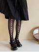 Summer Fishnet Socks Hollow Out Bowknot Pure Color Classic Lolita Pantyhose