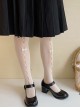 Summer Fishnet Socks Hollow Out Bowknot Pure Color Classic Lolita Pantyhose