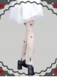 Summer Thin Blue Butterfly Printing Retro Gothic Lolita Pantyhose