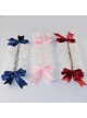 Silk Ribbon Bowknot White Lace Children Lolita Headband