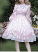 Elegant Pure Color Princess Streamer Yarn Simple Fairy Classic Lolita Long Sleeve Dress