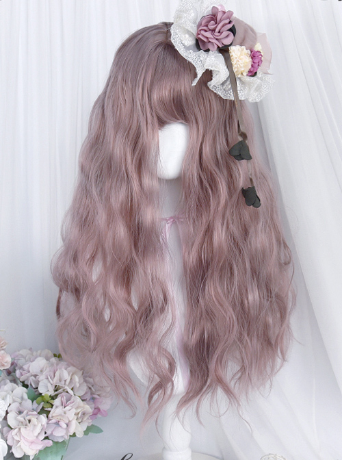 Thin Rattan Pink Long Wool-curly Wig Classic Lolita Wigs