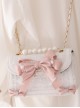 Ruffle Lace Handbag Bowknot Pearl Sweet Lolita Shoulder Bag