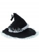 Sweet Hot Girl Bowknot White Lace Halloween Gothic Lolita Black Witch Hat