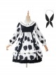 Ranch Story Series OP Cute Cat Paw Printing Sweet Lolita Multicolor Long Sleeve Dress