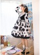 Ranch Story Series OP Cute Cat Paw Printing Sweet Lolita Multicolor Long Sleeve Dress