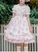 Ranch Story Series JSK Cute Cat Paw Printing Sweet Lolita Multicolor Sling Dress