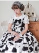 Ranch Story Series JSK Cute Cat Paw Printing Sweet Lolita Multicolor Sling Dress