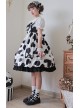 Ranch Story Series JSK Cute Cat Paw Printing Sweet Lolita Multicolor Sling Dress