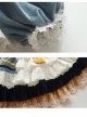 White Lace Yellow Bowknot Children Sweet Lolita Kids Gray-blue Velour Autumn Winter Long Sleeve Dress