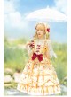 A Little Sparrow Series Pastoral Style Cute Printing Sweet Lolita Yellow Sling Dress