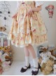 A Little Sparrow Series Pastoral Style Cute Printing Sweet Lolita Yellow Sling Dress