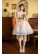 Floating Moon Dark Night Series JSK Floating Moon Apricot Organza Classic Lolita Sling Dress