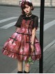 Bomb Strawberry Series JSK Sweet Hot Girl Strawberry Printing Sweet Lolita Red Sling Dress