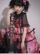 Bomb Strawberry Series JSK Sweet Hot Girl Strawberry Printing Sweet Lolita Red Sling Dress