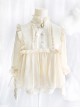 Retro Long Sleeve Ruffle Chiffon Lace Classic Lolita Lamb-leg Sleeve Shirt