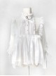 Retro Long Sleeve Ruffle Chiffon Lace Classic Lolita Lamb-leg Sleeve Shirt