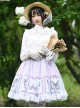 Gentle Butterfly Printing Classic Lolita White Lace Purple Skirt