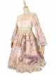 Beginning Of Sun And Moon Series OP Vintage Printing Elegant Classic Lolita Long Sleeve Dress