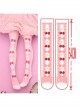 Cute Red Cherry And Pink Bowknot Printing Sweet Lolita White Stockings