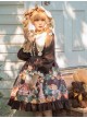 Christmas Bear Series OP Cute Printing Plush Ball Ruffle Pointed Collar Sweet Lolita Brown Long Sleeve Dress