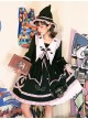 Magic House Series OP Cute Little Devil Cat Ears Pointed Collar Gothic Lolita Halloween Long Sleeve Thick Dress