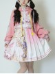 Beginning Of Sun And Moon Series JSK Cute Printing Sweet Lolita Pink Sling Dress And Hoodie Set