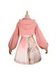 Beginning Of Sun And Moon Series JSK Cute Printing Sweet Lolita Pink Sling Dress And Hoodie Set