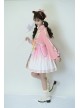 Beginning Of Sun And Moon Series JSK Cute Printing Sweet Lolita Pink Sling Dress And Hoodie Set