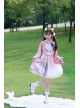 Beginning Of Sun And Moon Series JSK Cute Printing Sweet Lolita Pink Sling Dress And Hoodie Set