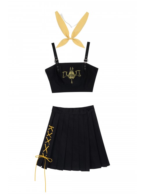 Styx Extradition Series Black JK Uniform Skirt College Style Suit