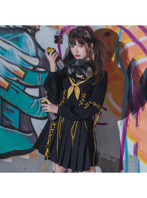 Styx Extradition Series Black JK Uniform Skirt College Style Suit