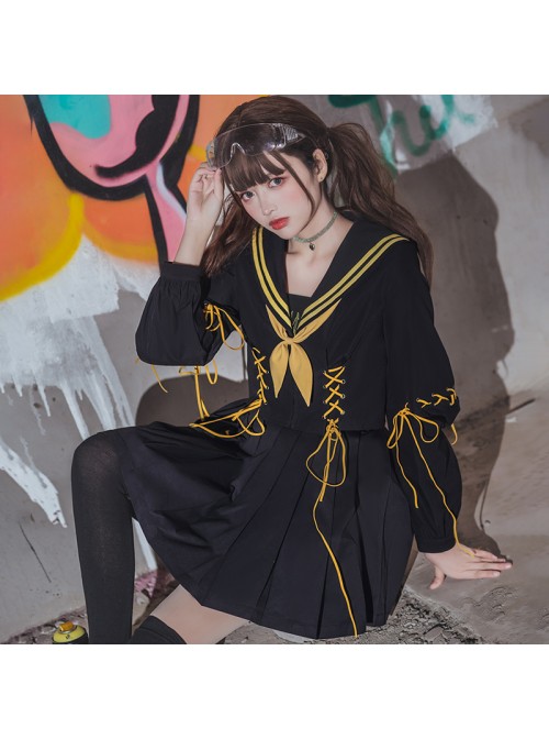 Styx Extradition Series Black JK Uniform Skirt College Style Suit