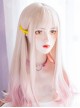 Pink Fog Cherry Blossoms Series Golden Pink Gradient Long Curly Wig Gentle Sweet Lolita Wigs
