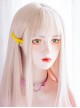 Pink Fog Cherry Blossoms Series Golden Pink Gradient Long Curly Wig Gentle Sweet Lolita Wigs