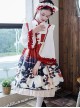 Cute Panda Series Printing Chinese Style Autumn Winter Children Sweet Lolita Kids Long Sleeve Dress